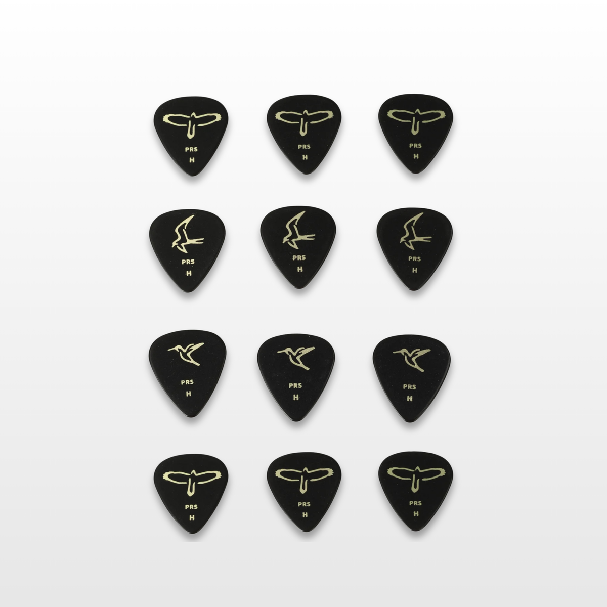 PRS Gold Birds علبة ريش جيتار متنوعة سميكة (12)