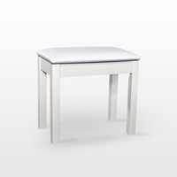 Artesia Piano Bench Vinyl laminated Cabinet, White