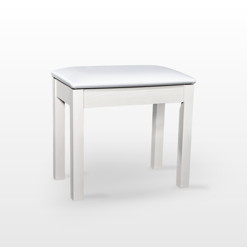 Artesia Piano Bench Vinyl laminated Cabinet, White