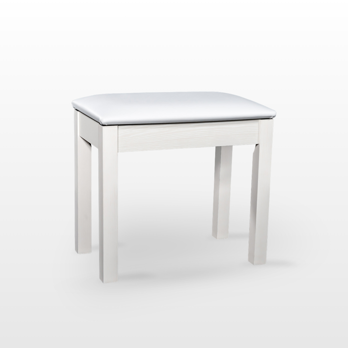 Artesia Piano Bench Vinyl laminated Cabinet, White
