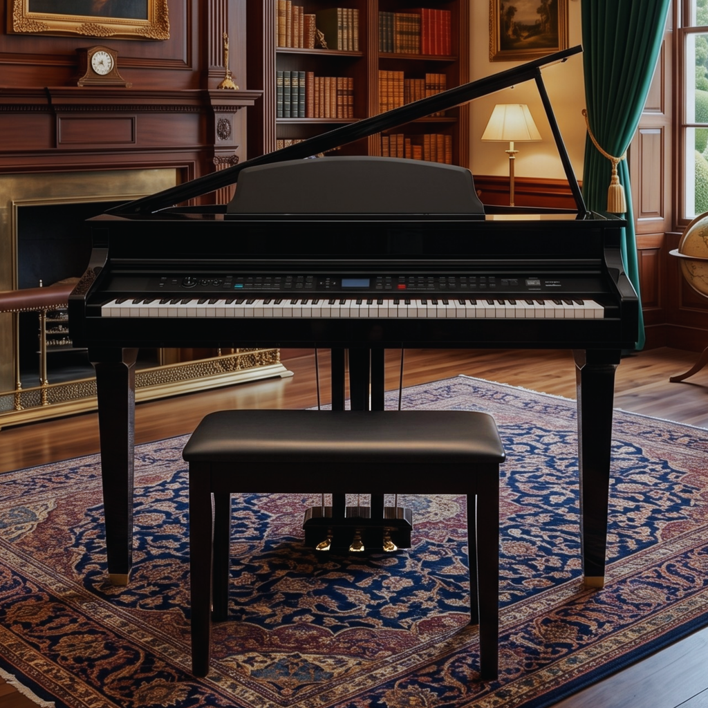 Artesia Piano Bench Vinyl Laminated Cabinet, Satin Rosewood