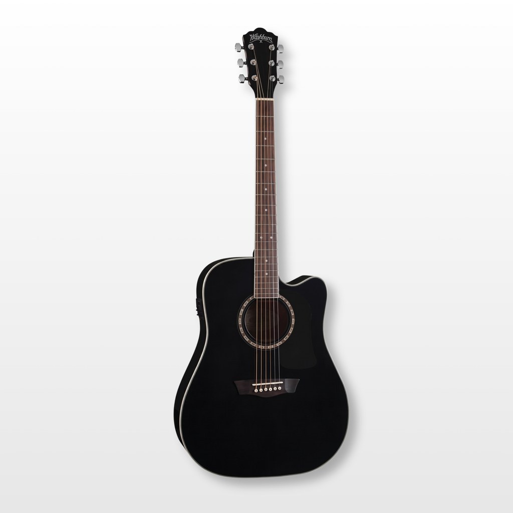 Washburn Apprentice Electro-Acoustic Guitar Pack, Black Color