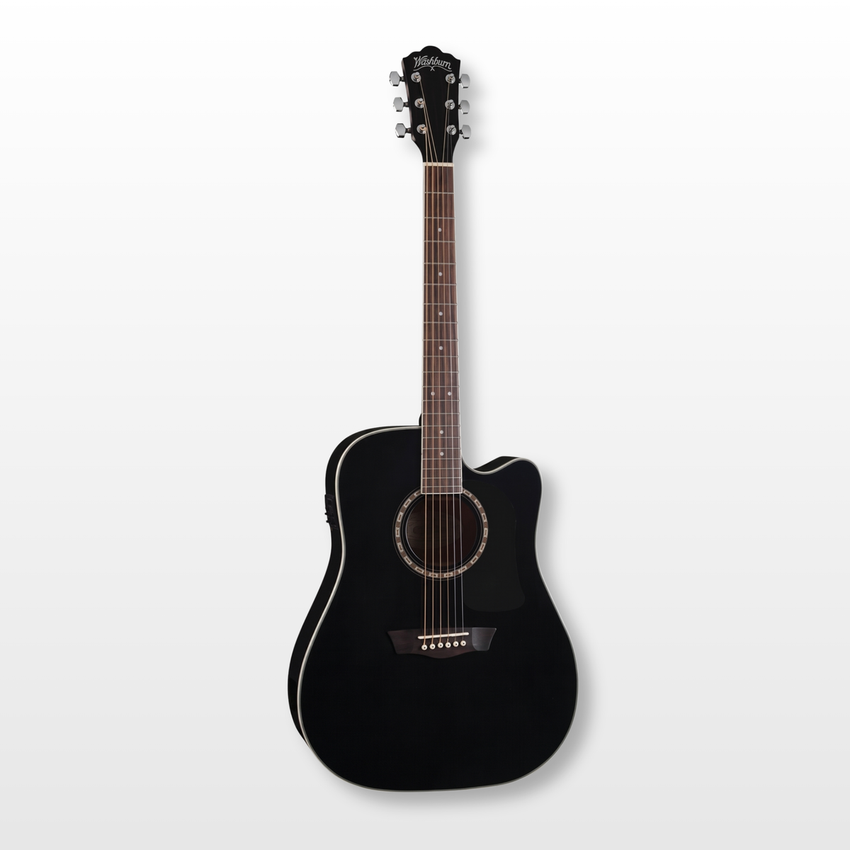 Washburn Apprentice Electro-Acoustic Guitar Pack, Black Color