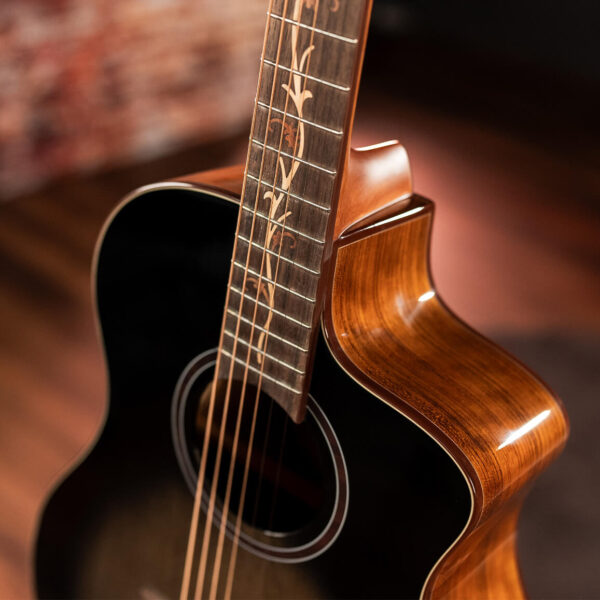 جيتار Washburn Bella Tono Suprema الصوتي الكهربائي، لون Charcoal Burst