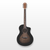 Washburn Bella Tono Suprema Electro-Acoustic Guitar, Charcoal Burst