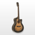 Washburn Deep Forest Burl Ace Electro-Acoustic Guitar, Black Fade