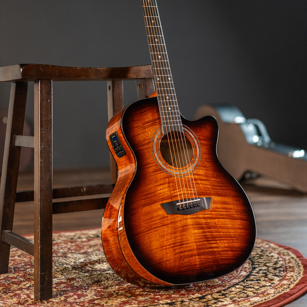 Washburn Comfort Electro-Acoustic Guitar, Cognac Sunburst