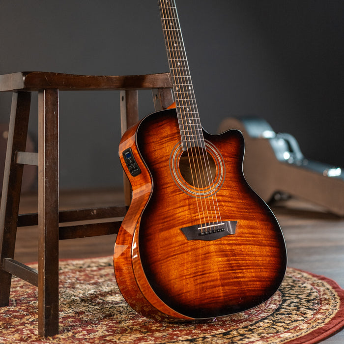 Washburn Comfort Electro-Acoustic Guitar, Cognac Sunburst