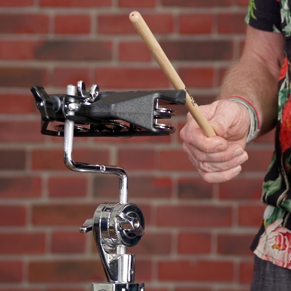 LP Jamblock Tambourine Black