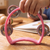 Stagg Mini Tambourine (4-Jingles), Pink