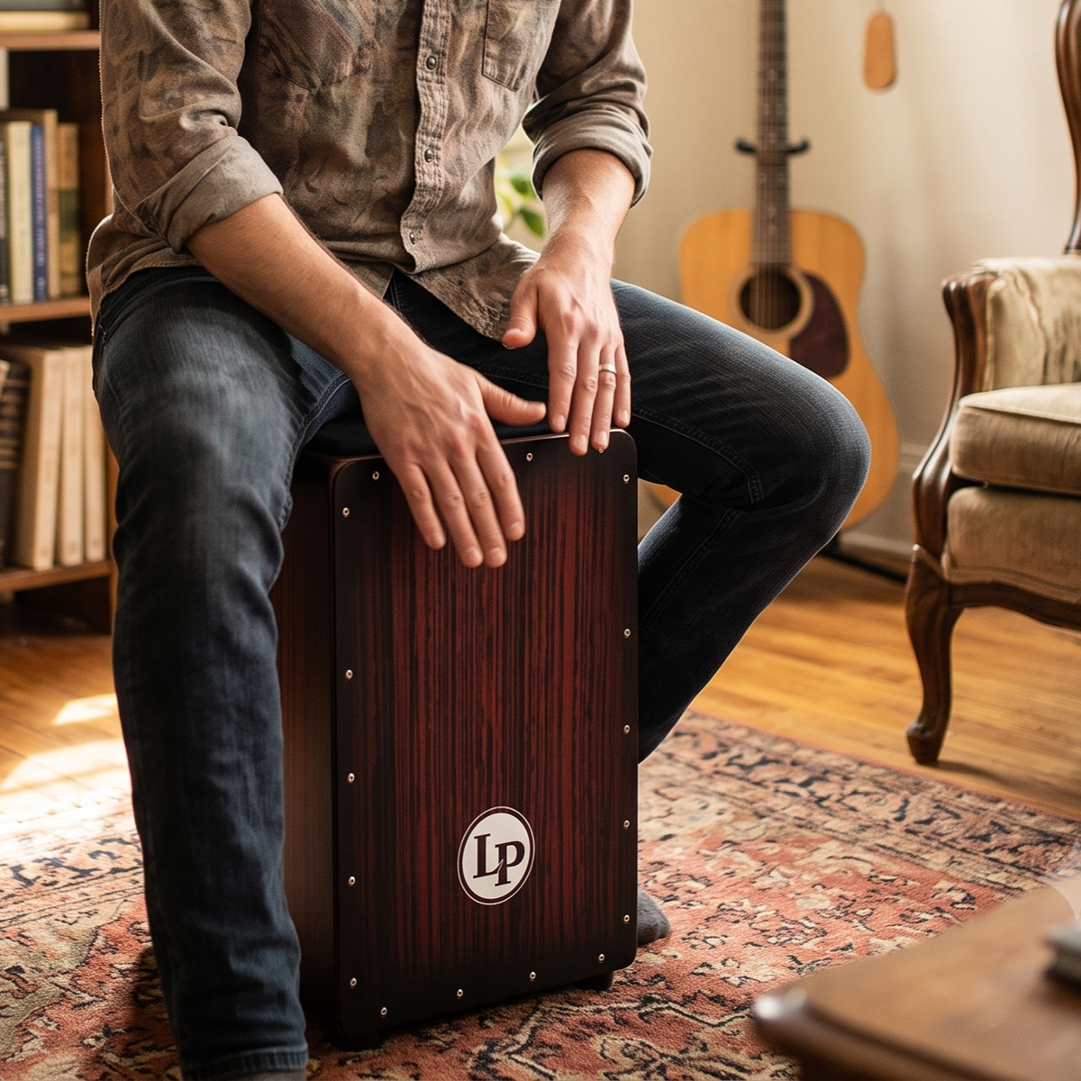LP Aspire Accent Cajon, Dark Wood Streak
