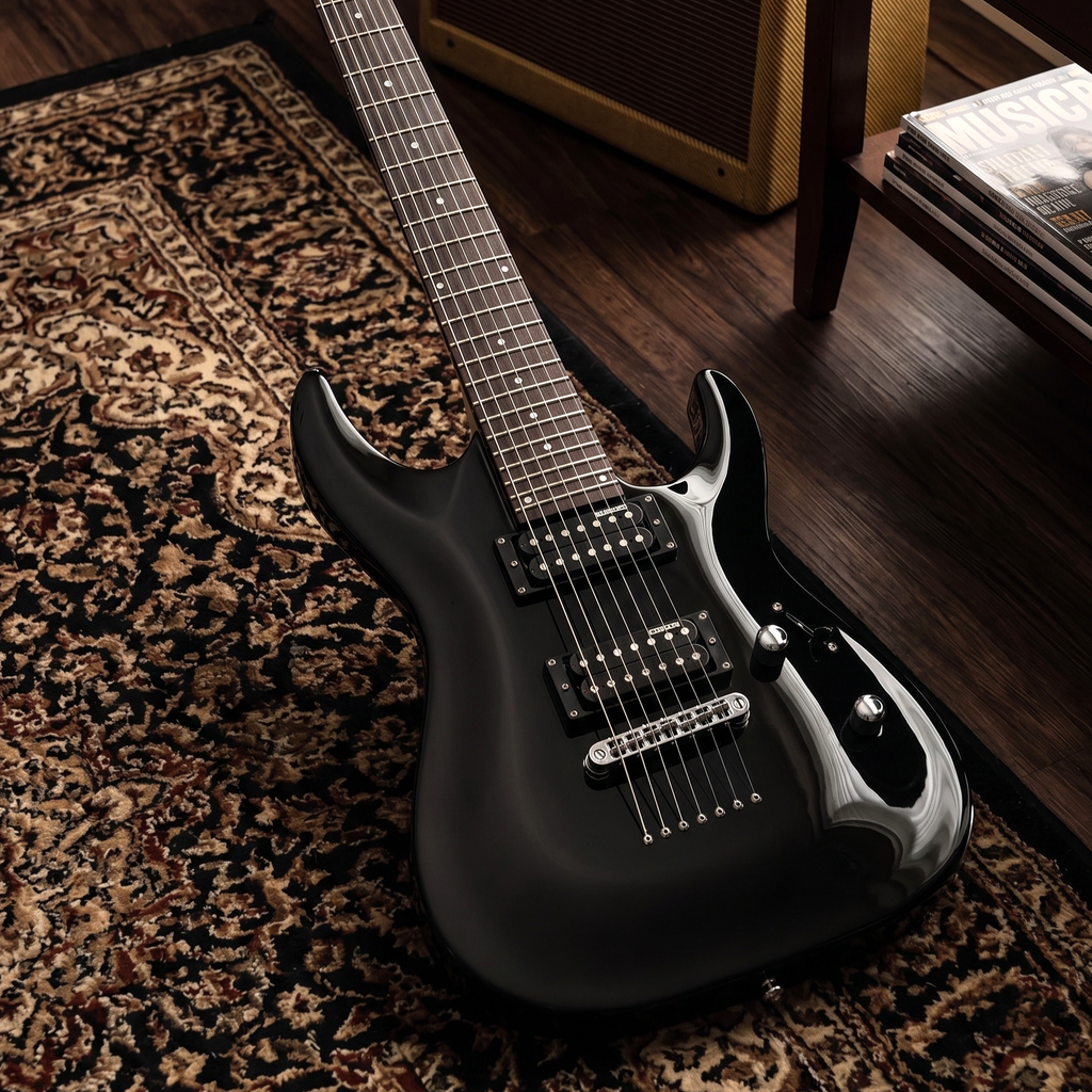 جيتار كهربائي ESP LTD MH17Kit، أسود