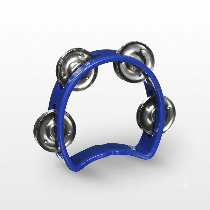 Stagg Mini Tambourine (4-Jingles), Blue