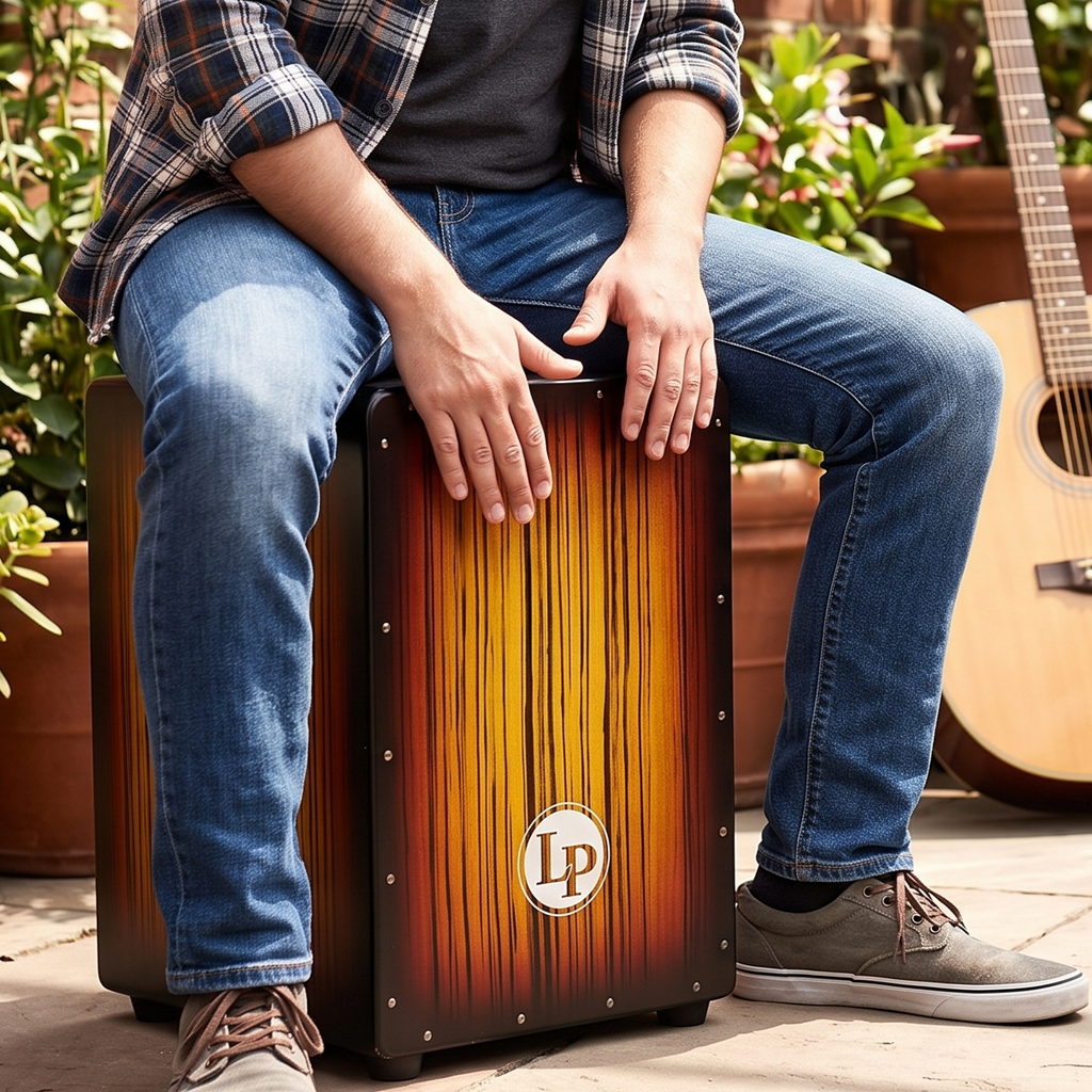 LP Aspire Accent Cajon Sunburst Streak