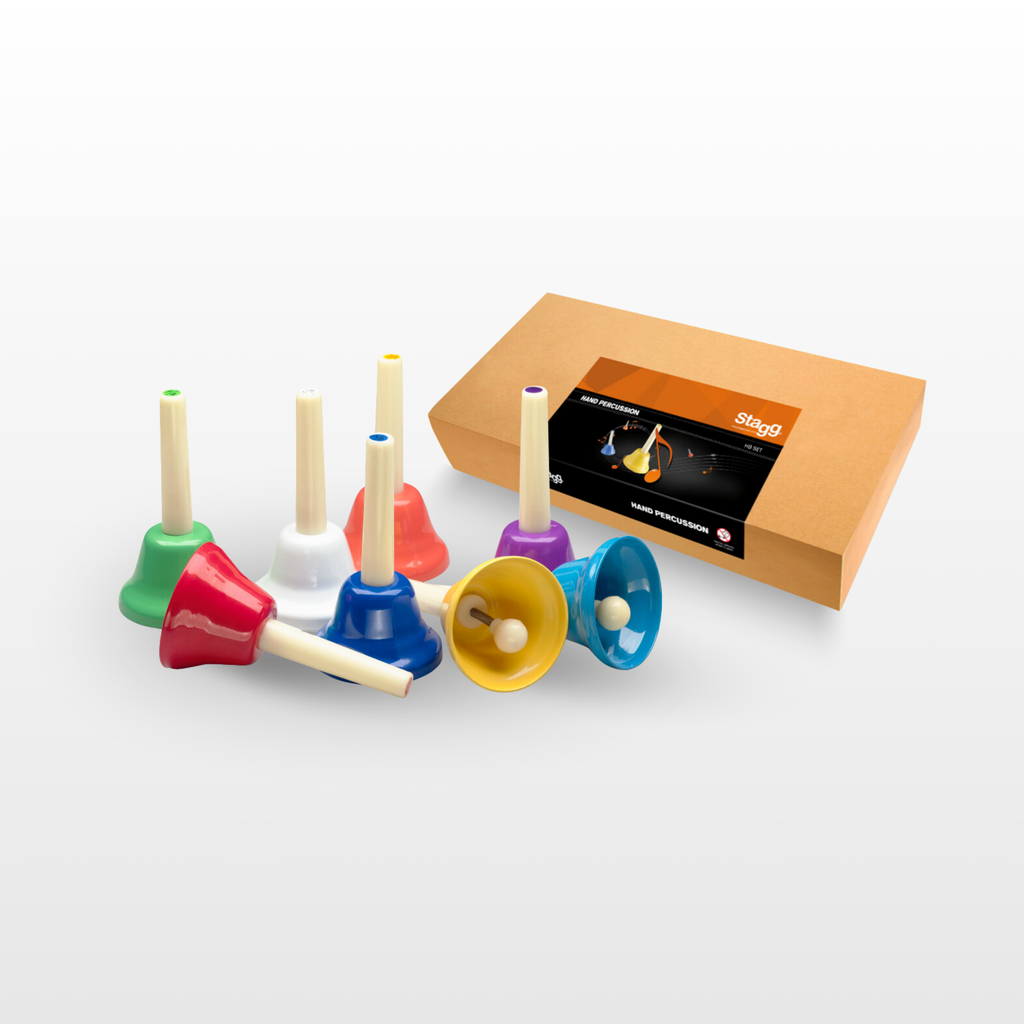 Stagg Handbell Set (8-Note), Color Coded