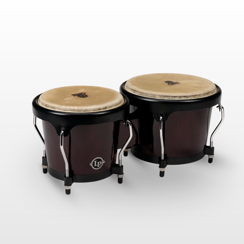 LP Aspire 6-3/4″ & 8″ Bongos, Dark Wood