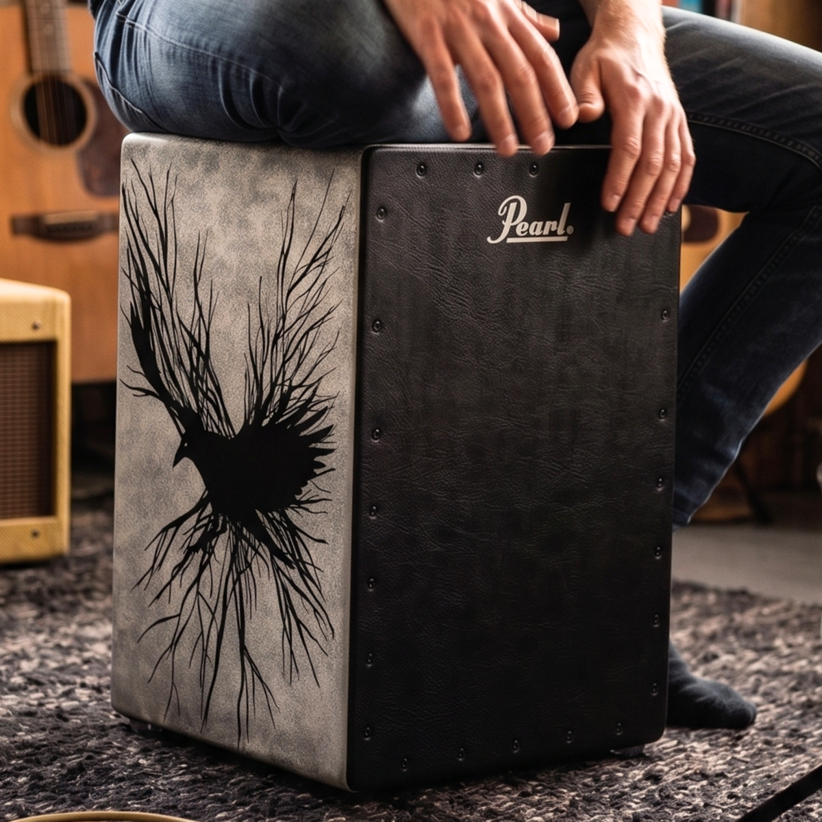 Pearl Primero Box Cajon Black Raven