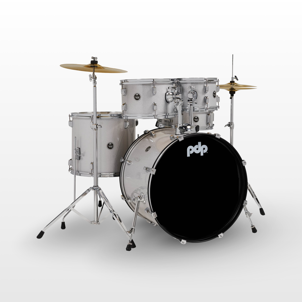 PDP Center Stage 5pc Drum Kit Diamond White Sparkle