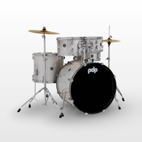 PDP Center Stage 5pc Drum Kit Diamond White Sparkle