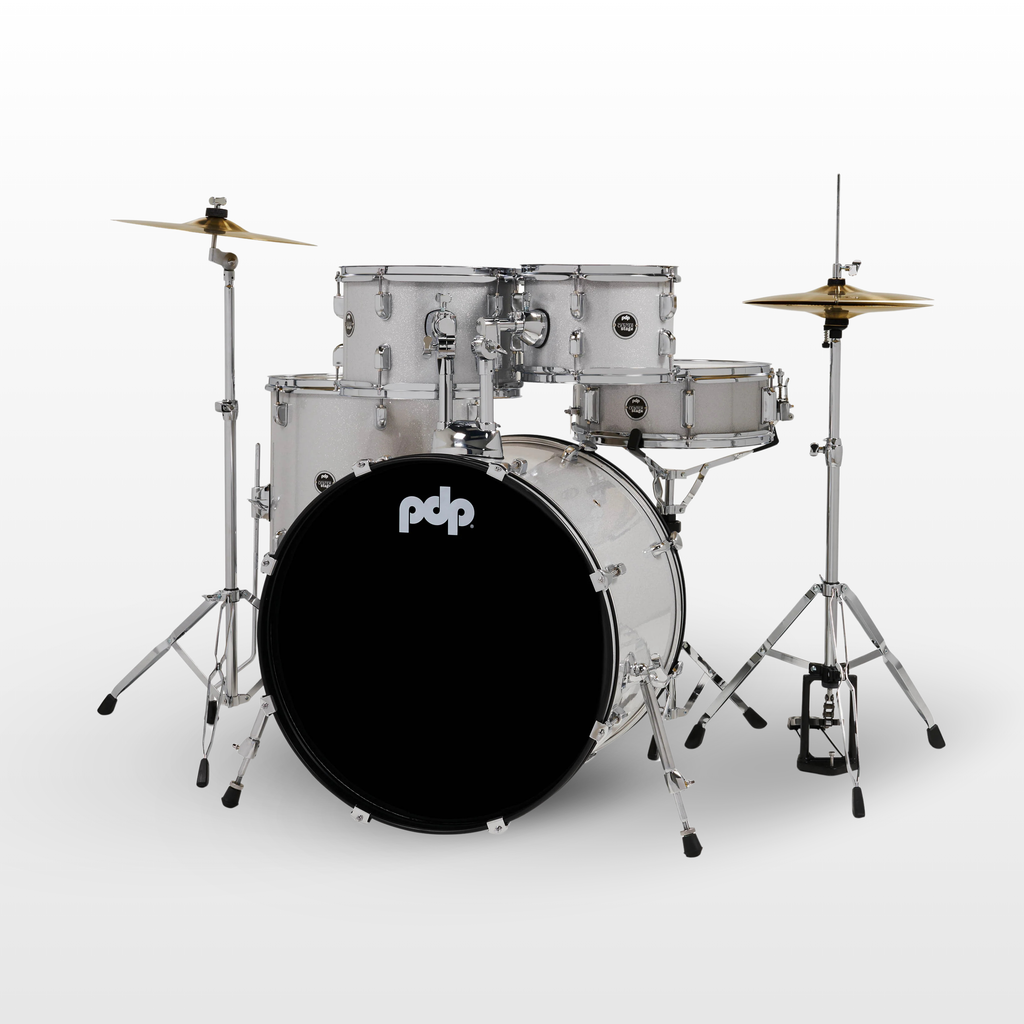 PDP Center Stage 5pc Drum Kit Diamond White Sparkle