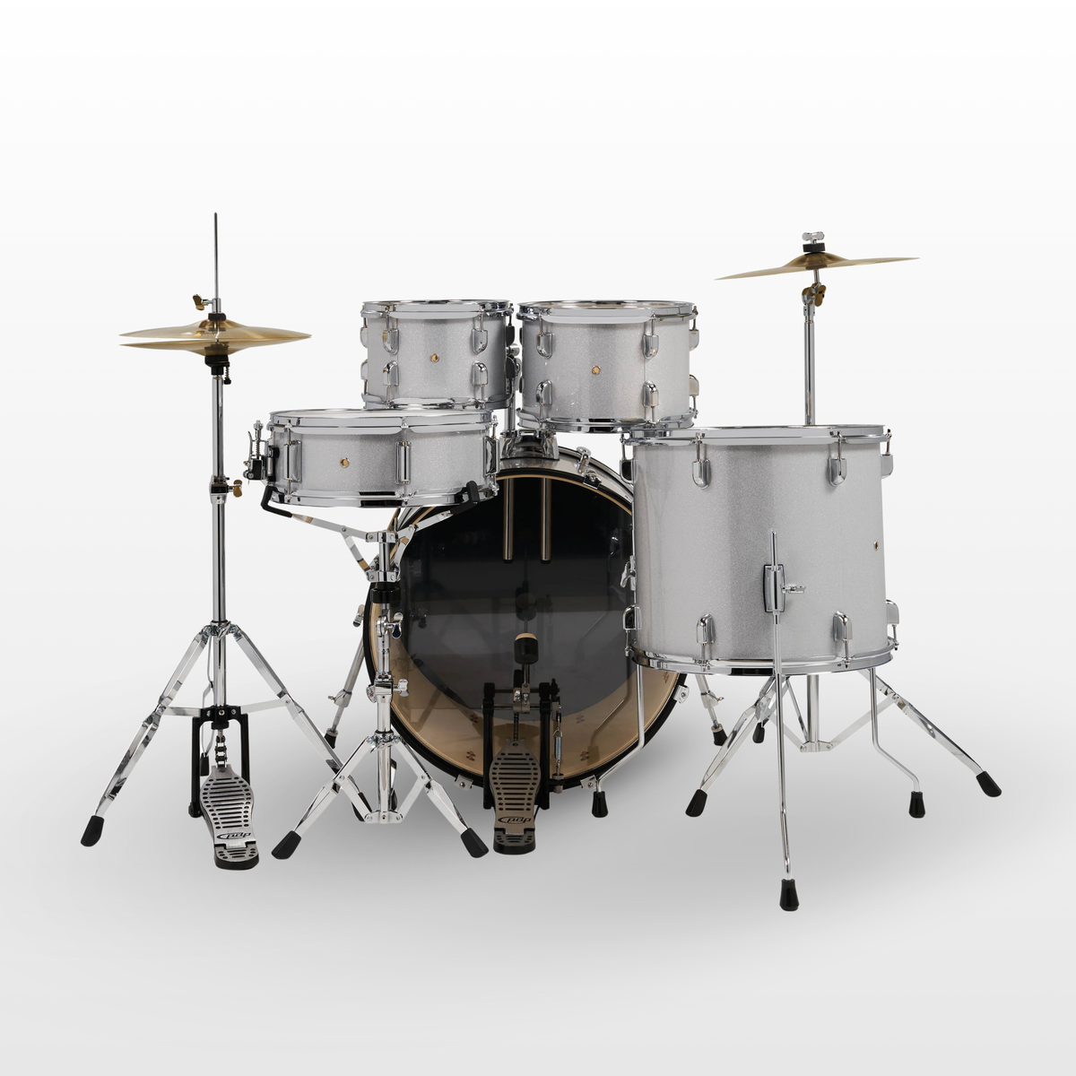 PDP Center Stage 5pc Drum Kit Diamond White Sparkle
