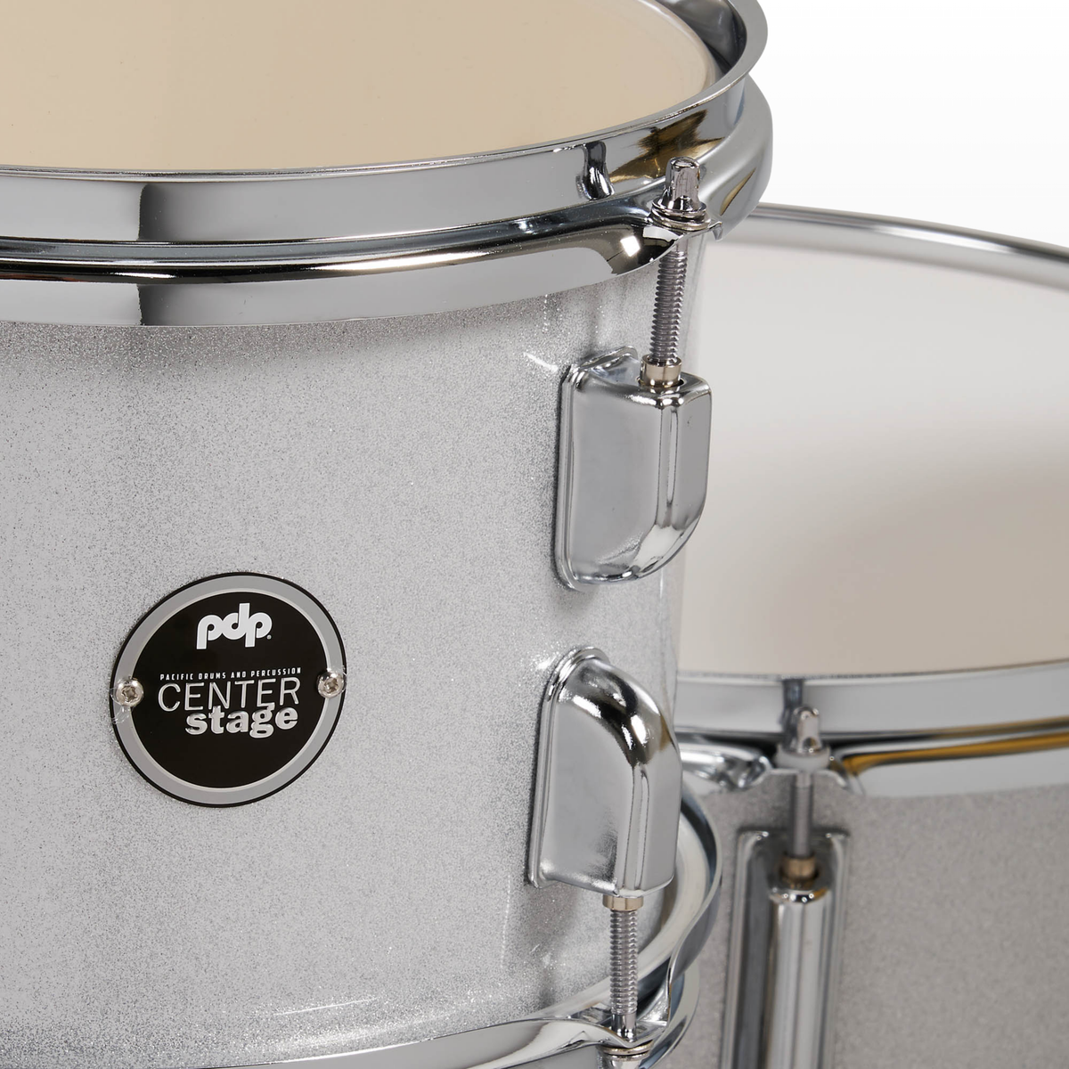 PDP Center Stage 5pc Drum Kit Diamond White Sparkle