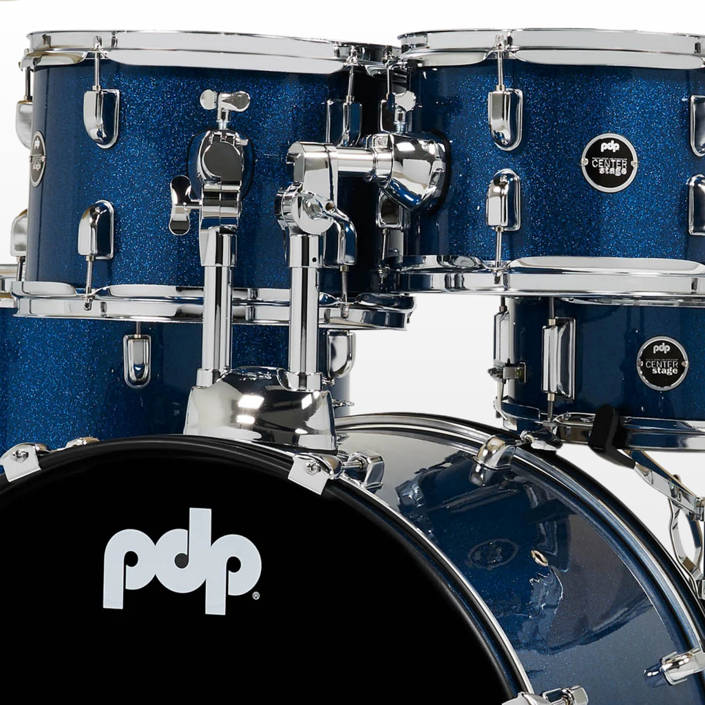 PDP Center Stage 5pc Drum Kit, Royal Blue Sparkle