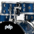PDP Center Stage 5pc Drum Kit, Royal Blue Sparkle