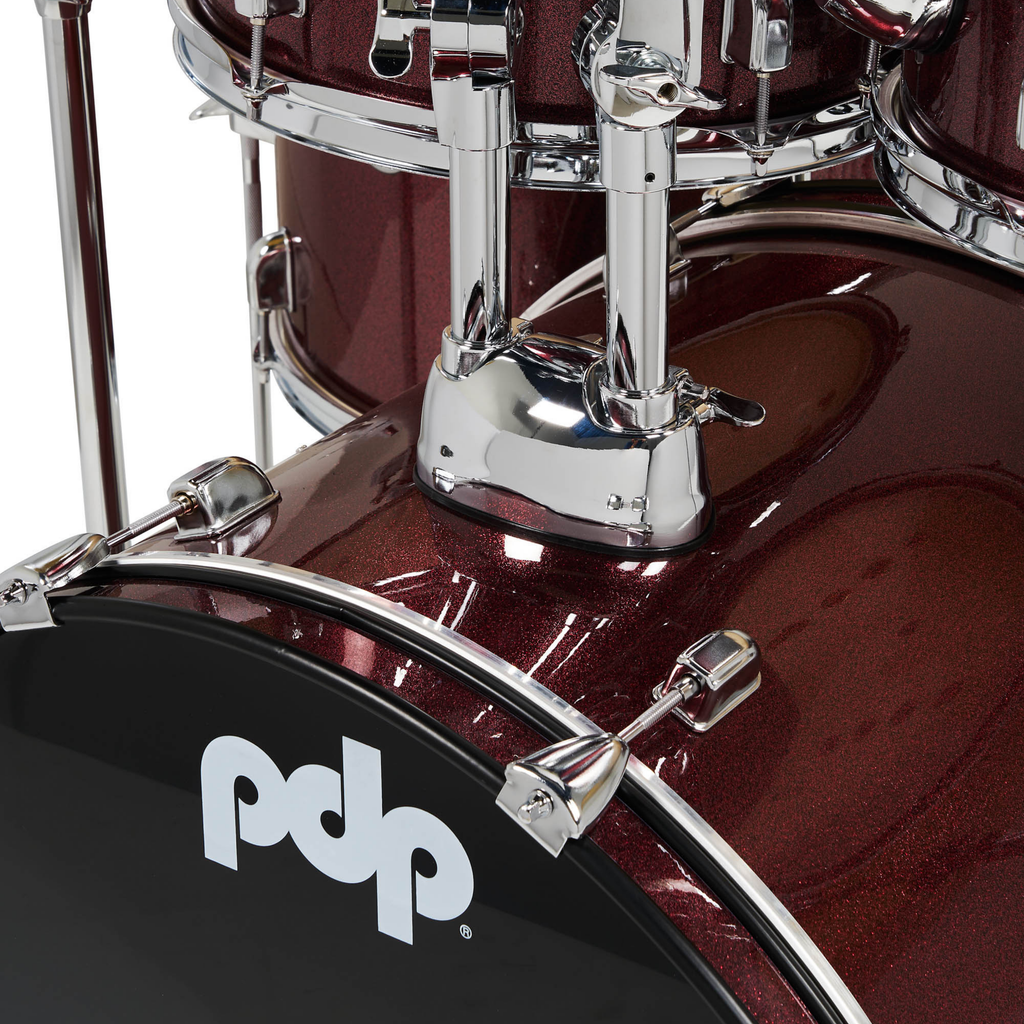 PDP Center Stage 5pc Drum Kit Ruby Red Sparkle Finish