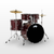PDP Center Stage 5pc Drum Kit Ruby Red Sparkle Finish