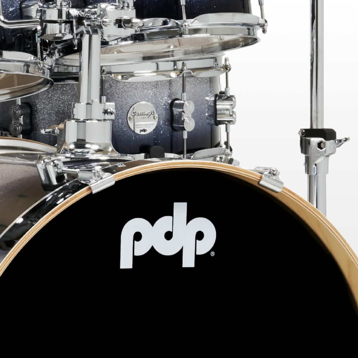 PDP Concept Maple Shell Pack, Silver Black Fade Lacquer