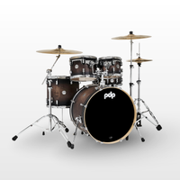 PDP Concept Maple 5pc Shell Pac, Satin Charcoal Burst Lacquer