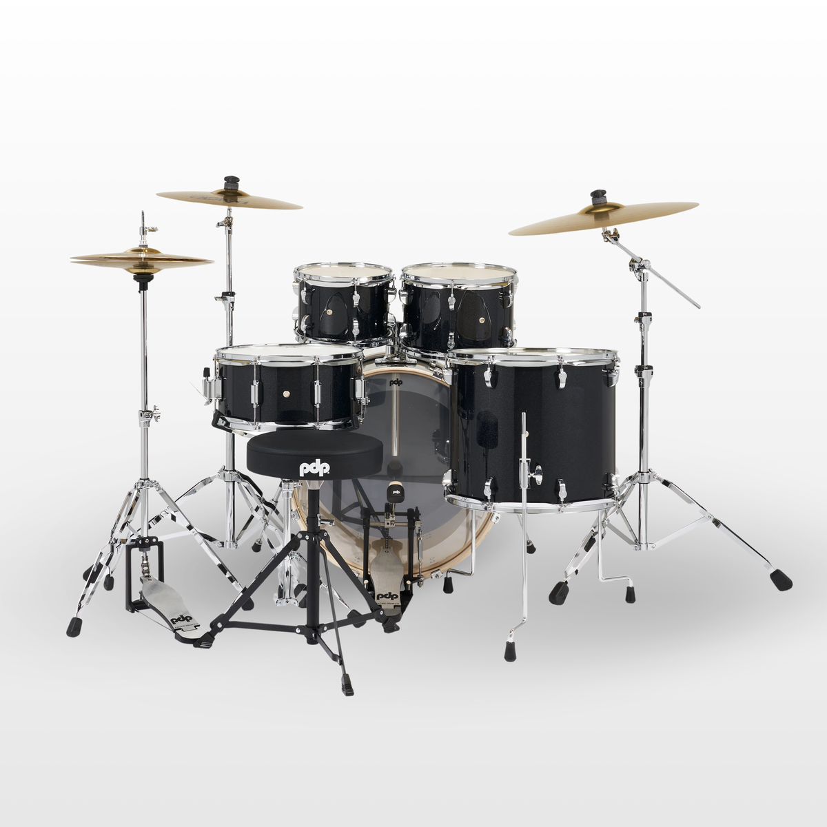 PDP Mainstage 5pc Drum Kit, Black Sparkle