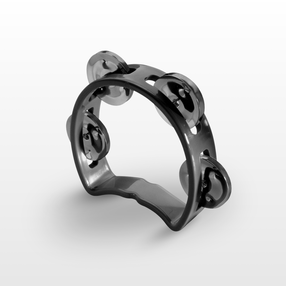 Stagg Mini Tambourine (4-Jingles), Black