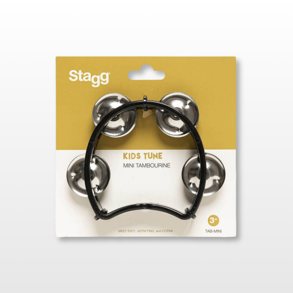 Stagg Mini Tambourine (4-Jingles), Black