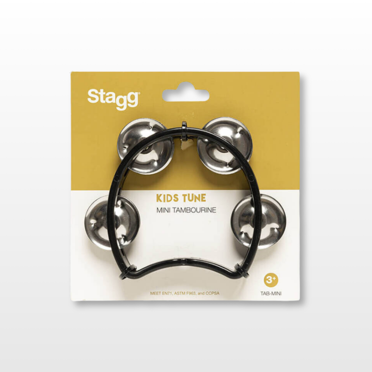 Stagg Mini Tambourine (4-Jingles), Black