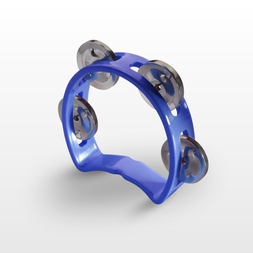 Stagg Mini Tambourine (4-Jingles), Blue