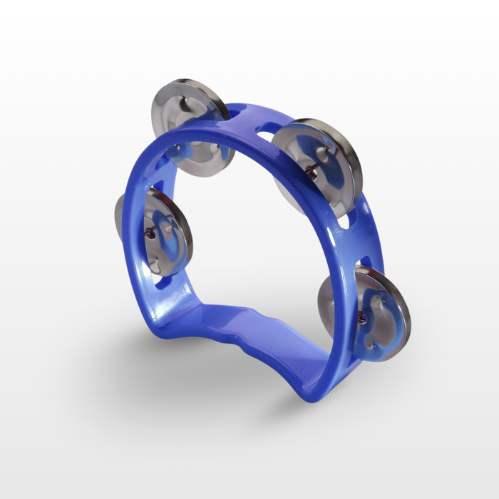 Stagg Mini Tambourine (4-Jingles), Blue